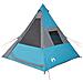 Tenda da Campeggio Tipi per 7 Persone Blu Impermeabile - Foto miniatura 2