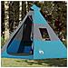 Tenda da Campeggio Tipi per 7 Persone Blu Impermeabile - Foto miniatura 3