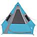 Tenda da Campeggio Tipi per 7 Persone Blu Impermeabile - Foto miniatura 4