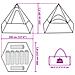 Tenda da Campeggio Tipi per 7 Persone Blu Impermeabile - Foto miniatura 5