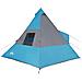 Tenda da Campeggio Tipi per 7 Persone Blu Impermeabile - Foto miniatura 8