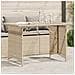 Tavolo Da Giardino Piano In Vetro Beige 110x68x70 Cm Polyrattan - Foto miniatura 1