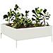 Fioriera Rialzata da Giardino Bianca 100x100x25 cm in Acciaio - Foto miniatura 8