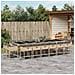 Set Pranzo da Giardino 17 pz con Cuscini Beige Misto Polyrattan - Foto miniatura 2