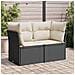 Divano da Giardino con Cuscini a 2 Posti Nero in Polyrattan - Foto miniatura 2
