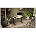 Scrivania con regolazione elettrica dell'altezza MOON 121x67x72-120 nero /tan - Foto miniatura 2