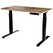 Scrivania con regolazione elettrica dell'altezza MOON 121x67x72-120 nero /tan - Foto miniatura 1