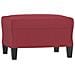 Poltrona con Poggiapiedi Rosso Vino 60 cm in Similpelle - Foto miniatura 5