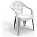 Silla Sedia Da Giardino In Resina Bianca - Foto miniatura 1