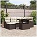 Set Divano da Giardino da 7 Pezzi con Cuscini in Rattan Polietilene Marrone, Divano da Giardino a 2 posti con Cuscini in Rattan Polietilene Marrone - Foto miniatura 2