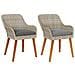 Sedia da giardino con cuscini 2 pcs Grigio chiaro in Polyrattan - Foto miniatura 1