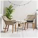 Sedia da giardino con cuscini 2 pcs Grigio chiaro in Polyrattan - Foto miniatura 3