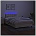 Letto a Molle con Materasso e LED Crema 120x190 cm in Tessuto - Foto miniatura 4