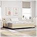 Letto con rete e materasso crema 200x200 cm tessuto - Foto miniatura 2