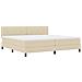 Letto con rete e materasso crema 200x200 cm tessuto - Foto miniatura 3