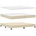 Letto con rete e materasso crema 200x200 cm tessuto - Foto miniatura 6