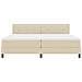 Letto con rete e materasso crema 200x200 cm tessuto - Foto miniatura 8