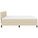 Letto con rete e materasso crema 200x200 cm tessuto - Foto miniatura 9