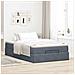 Pouf Letto con Materasso Grigio Scuro 120x190 cm Velluto - Foto miniatura 3