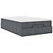Pouf Letto con Materasso Grigio Scuro 120x190 cm Velluto - Foto miniatura 6