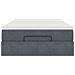 Pouf Letto con Materasso Grigio Scuro 120x190 cm Velluto - Foto miniatura 7