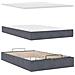 Pouf Letto con Materasso Grigio Scuro 120x190 cm Velluto - Foto miniatura 8