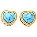 Set Di 5 Distanziatori A Forma Di Cuore Con Intarsio Di Turchese E Oro Sabbia - Foto miniatura 5