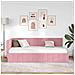 Cornice del letto ad angolo Rosa 90 x 190 cm Velluto - Foto miniatura 4