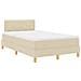 Letto a molle con materasso Crema 120 x 200 cm Tessuto - Foto miniatura 1