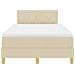 Letto a molle con materasso Crema 120 x 200 cm Tessuto - Foto miniatura 8
