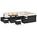 Set Divano da Giardino 12 pcs Nero e Crema 90 x 55 x 71 cm - Foto miniatura 1