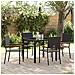 Set da Pranzo per Giardino 5 pcs Nero 90 x 90 x 75 cm - Foto miniatura 2