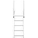 Scala da Molo 5 Gradini Argento 58 x 77 x 191 cm Alluminio - Foto miniatura 3