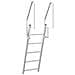 Scala da Molo 5 Gradini Argento 58 x 77 x 191 cm Alluminio - Foto miniatura 4