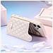 Elegante Custodia A Portafoglio Compatibile Con Iphone 17 - Slot Per Carte, Specchio, Funzione Supporto Beige - Foto miniatura 4