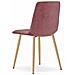 Sedia Valora PYRA in velluto rosa con gambe in legno, design moderno x4 - Foto miniatura 6