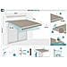 Tenda Da Sole Bianca Monoblocco Vecchio 3m X 2,5m Tela Tortora - Foto miniatura 7