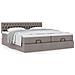 Struttura Letto Pouf con Materassi Tortora 180x200cm in Tessuto - Foto miniatura 4