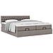 Struttura Letto Pouf con Materassi Tortora 180x200cm in Tessuto - Foto miniatura 5
