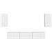 Set mobile TV 5 pcs Bianco Lucido Legno multistrato - Foto miniatura 7