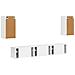 Set mobile TV 5 pcs Bianco Lucido Legno multistrato - Foto miniatura 8