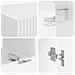 Set mobile TV 5 pcs Bianco Lucido Legno multistrato - Foto miniatura 9