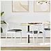 Sedia da pranzo 2 pcs Bianco e Grigio Legno di gomma solido - Foto miniatura 2
