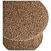 Enna - Pouf Rotondo In Pelliccia Sintetica Marrone Ø45x45 Cm - Foto miniatura 2