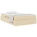 Letto con contenitore e materasso Crema 120 x 190 cm Poliestere - Foto miniatura 3