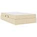 Letto con contenitore e materasso Crema 120 x 190 cm Poliestere - Foto miniatura 5