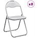 Sedia pieghevole 8 pcs Bianco e Grigio 48 x 43,5 x 81 cm - Foto miniatura 3