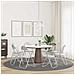 Sedia pieghevole 8 pcs Bianco e Grigio 48 x 43,5 x 81 cm - Foto miniatura 4