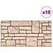 Pannelli da parete 10 pcs Beige 100 x 50 cm Schiuma EPS - Foto miniatura 2
