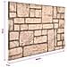 Pannelli da parete 10 pcs Beige 100 x 50 cm Schiuma EPS - Foto miniatura 6